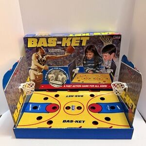 Cadaco Bas-Ket Miniature Basketball Dexterity Game –2004 Vintage READ Incomplete